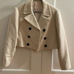 HEATHER HARLAN CREAM CROPPED JACKET